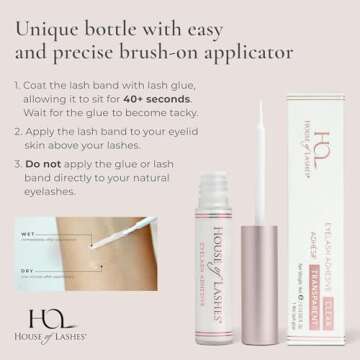 House of Lashes Eyelash Glue | Latex-Free for Sensitive Eyes | All-Day Hold