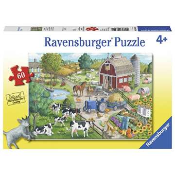 Ravensburger Home on The Range Jigsaw Puzzle | Engaging Brain Game for Kids | Unique Piece Design | Eco-Friendly Materials