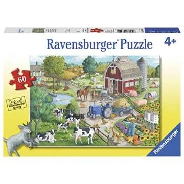 Ravensburger Home on The Range Jigsaw Puzzle | Engaging Brain Game for Kids | Unique Piece Design | Eco-Friendly Materials