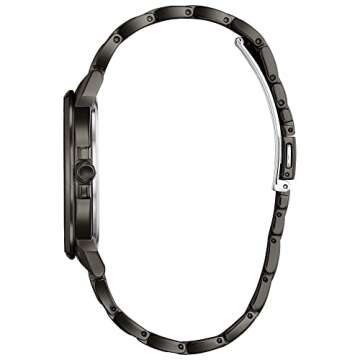 Citizen Men's Eco-Drive Modern Axiom Watch in Gray Stainless Steel, Black Dial (Model: BJ6517-52E)