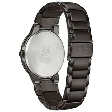 Citizen Men's Eco-Drive Modern Axiom Watch in Gray Stainless Steel, Black Dial (Model: BJ6517-52E)