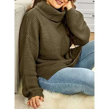 Stylish BLENCOT Women's Turtleneck Sweater for Winter