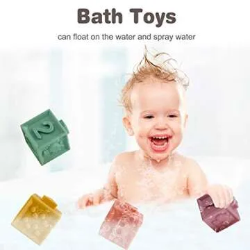 BOBXIN 15 PCS Soft Stacking Blocks and Sensory Ball