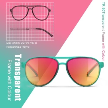 Lasiyanor Lightweight TAC Polarized Tinted Classic Vintage Retro 70s Sunglasses, TR-90 Frame for Women Men, UV 400 Protection