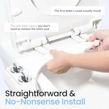 LUXE Bidet NEO 185 Plus - Easy Install, Dual Nozzles, Self-Cleaning