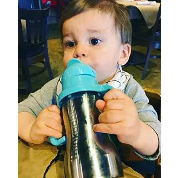 Thinkbaby Thinkster of Ultra Polished Stainless Steel, Blue