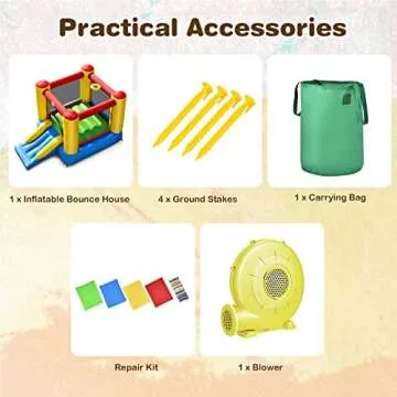 BOUNTECH Inflatable Bounce House for Kids Birthday Fun