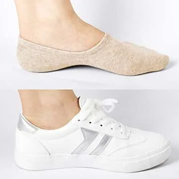DIBAOLONG Non-Slip No Show Socks for Women - 6 Pairs