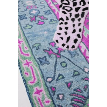 Luxurious Hand Tufted Tiger Print Area Rug for Home