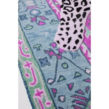 Luxurious Hand Tufted Tiger Print Area Rug for Home