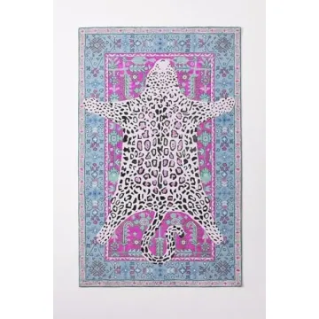 Luxurious Hand Tufted Tiger Print Area Rug for Home