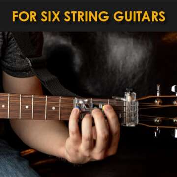 Guitar Chord Assisted Learning Tools, Guitar Chord Presser Guitar Accessories Suitable for Beginner, Guitar Learning for Digital Down Loads of Songbook Lesson Plan And Learning Videos (Clear)