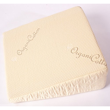 Churchill & Smith 8" Natural Durable Latex Reflux Bed Wedge Pillow with Natural Organic Cotton Stret...