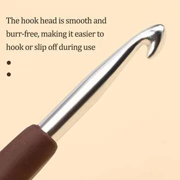 6 mm Crochet Hook, Ergonomic Handle for Arthritic Hands, Extra Long  Knitting Needles for Beginners and Crocheting Yarn (6 mm)