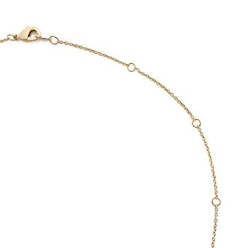 Honeycat Lariat Bar Necklace in 18k Gold Plate | Minimalist, Delicate Jewelry (Gold)