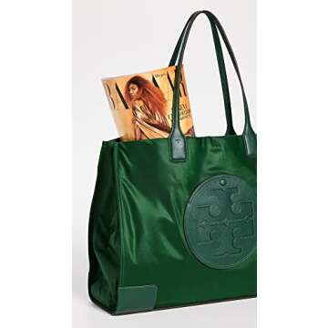 Tory Burch Women's Ella Tote, Dark Foliage, Green, One Size