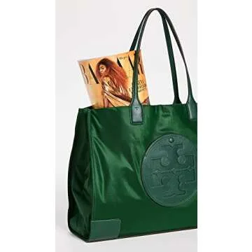 Tory Burch Women's Ella Tote, Dark Foliage, Green, One Size