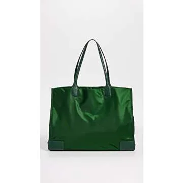Tory Burch Women's Ella Tote, Dark Foliage, Green, One Size