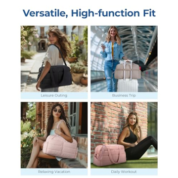 BAGSMART 31L Puffer Tote Duffle Bag for Travel & Gym