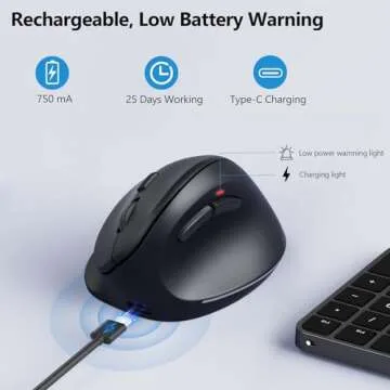 AUTLEY Ergonomic Wireless Mouse for Comfort and Productivity