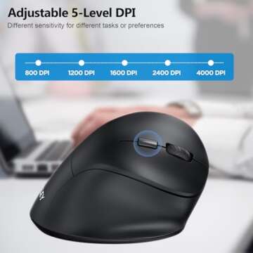 AUTLEY Ergonomic Wireless Mouse for Comfort and Productivity