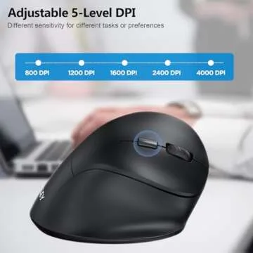 AUTLEY Ergonomic Wireless Mouse for Comfort and Productivity