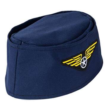 Tigerdoe Stewardess Hat Costume Set – Flight Attendant Costume for All Ages