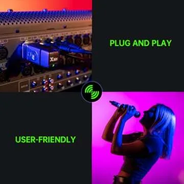 Xvive U3 Wireless Microphone System 2.4GHz Wireless XLR Transmitter and Receiver for Dynamic Microphone, Audio Mixer, PA System (U3 Dynamic)