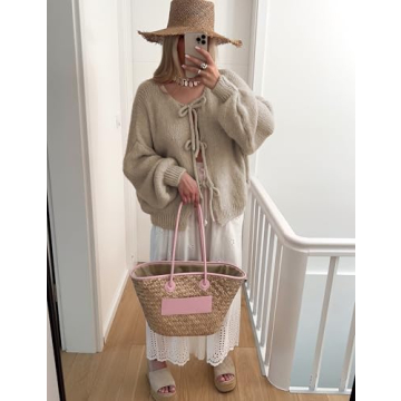 Oversized Bowtie Knit Cardigan for Women - Chic Style