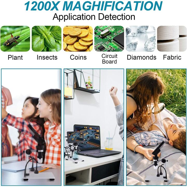 XClifes 7" USB Digital Microscope with 1200x HD