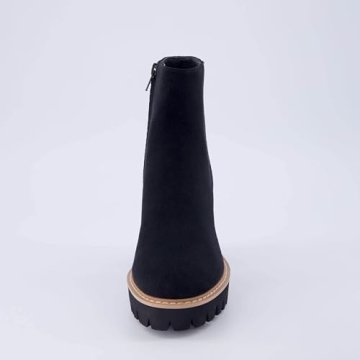 CUSHIONAIRE Women's Ringo Platform Heel Boot in Black