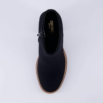 CUSHIONAIRE Women's Ringo Platform Heel Boot in Black