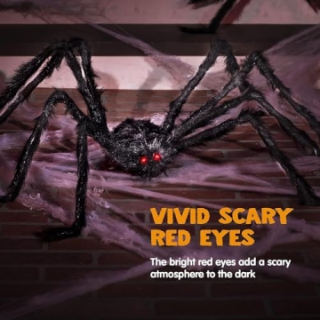 JOYIN 5 Ft Giant Halloween Spider Props for Scary Decor