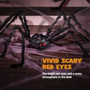 JOYIN 5 Ft Giant Halloween Spider Props for Scary Decor