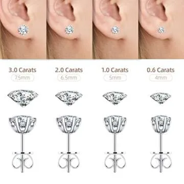 Elegant 1.0 Carat Moissanite Earrings for Women