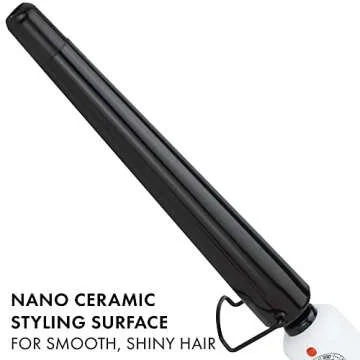 HOT TOOLS Professional Nano Ceramic Extra Long Tapered Curling Iron for Shiny Curls, 3/4 to 1 1/4 Inches