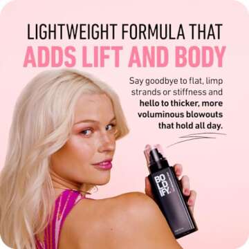 Boldify Full Body Volumizing Hair Spray - Mega-Volume - Blowout Heat Protection Spray with Thickening and Blow Dry Formula for Fine, Thin Hair - For Women & Men