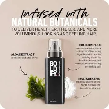Boldify Full Body Volumizing Hair Spray - Mega-Volume - Blowout Heat Protection Spray with Thickening and Blow Dry Formula for Fine, Thin Hair - For Women & Men