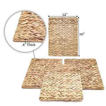 Eco-Friendly Rectangular Placemats Set of 4 for Indoor & Outdoor