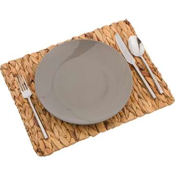 Eco-Friendly Rectangular Placemats Set of 4 for Indoor & Outdoor