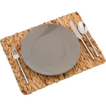 Eco-Friendly Rectangular Placemats Set of 4 for Indoor & Outdoor