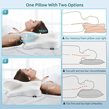 DONAMA Cervical Pillow for Neck and Shoulder Relief – Memory Foam Support