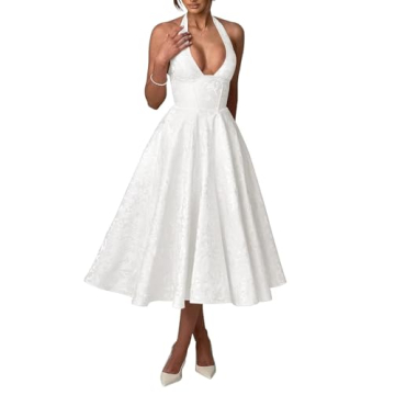 Gujach White Prom Dresses 2025 Jacquard Satin Corset Dresses for Women Tea Length Formal Cocktail Pa...