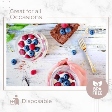 Mini Gold Dessert Forks - 100 Pack of Stylish Disposable Utensils