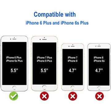 Shamo's Soft TPU Clear Case for iPhone 6 Plus and iPhone 6s Plus - Crystal Clear Protection with Sli...