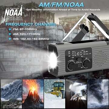 Nitigo Portable Emergency Radio with NOAA Alerts and Charger
