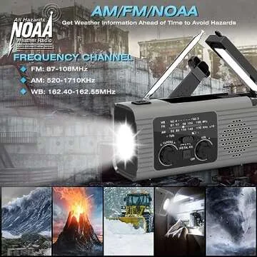 Nitigo Portable Emergency Radio with NOAA Alerts and Charger
