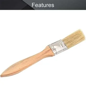 Utoolmart 5Pcs Paint Brush 175mm Length Pig Hair Bristles Treated Wood Handle Paint Brushes for Wall Trim Paint Brush House Paint Brushes Home Furniture Synthetic Bristles Paint Brush Tool