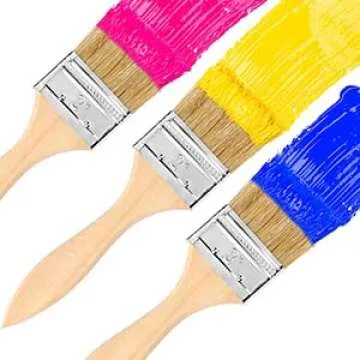 Utoolmart 5Pcs Paint Brush 175mm Length Pig Hair Bristles Treated Wood Handle Paint Brushes for Wall Trim Paint Brush House Paint Brushes Home Furniture Synthetic Bristles Paint Brush Tool