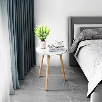 Stylish Apicizon Round Side Table for Bedroom and Living Room